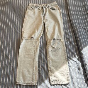 Distressed Light Blue Jeans